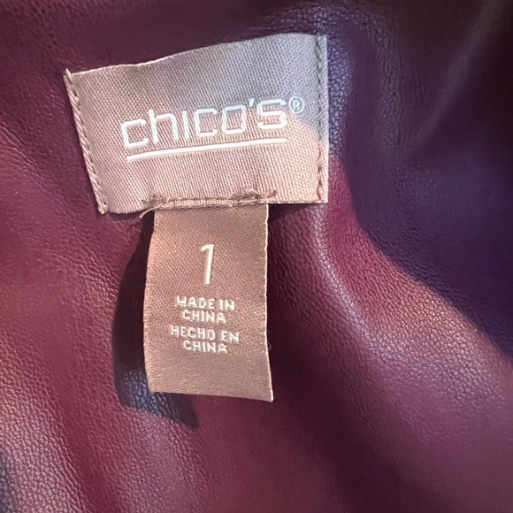 Chico's Deep Burgundy Floral Jacket - Picture 3 of 3